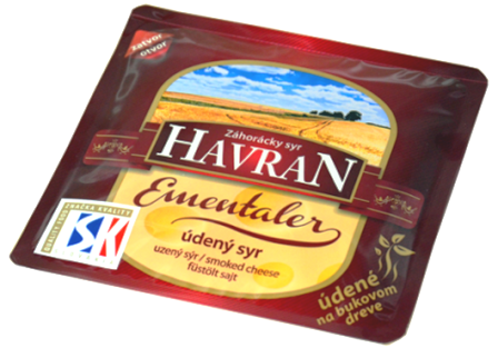 Cheese from Zahorie Havran Ementaler smoked