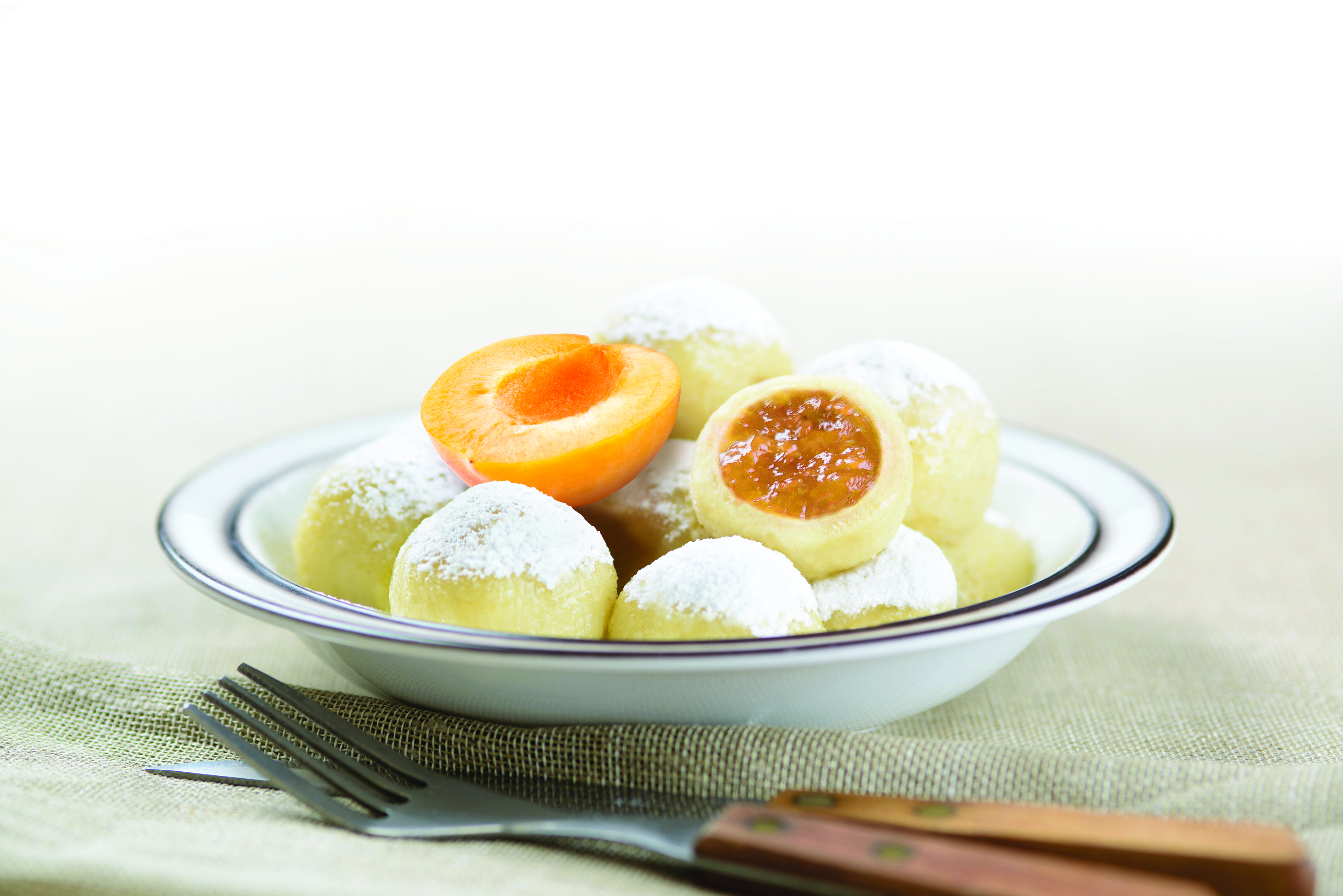 Dumplings with apricot filling