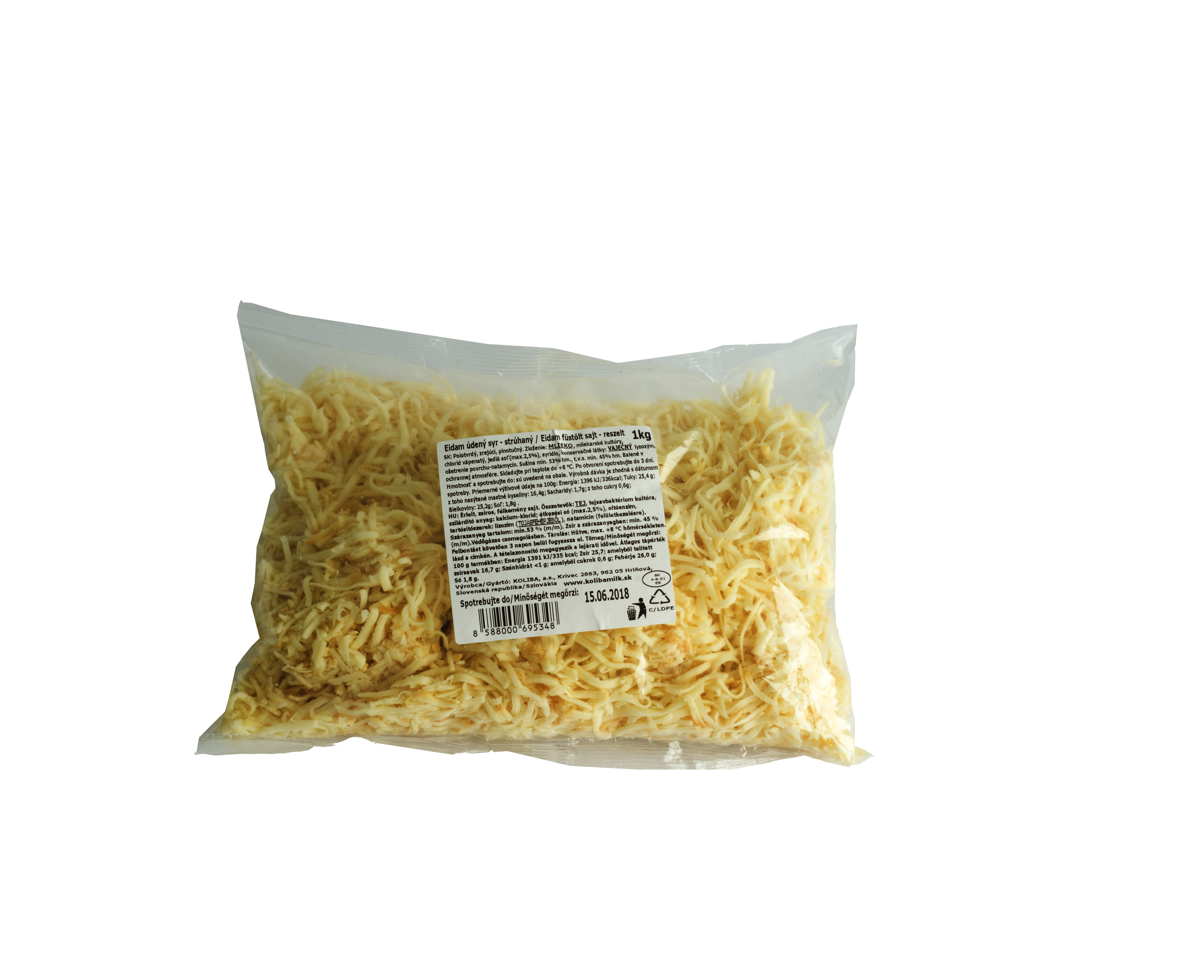 Eidam smoked grated cheese