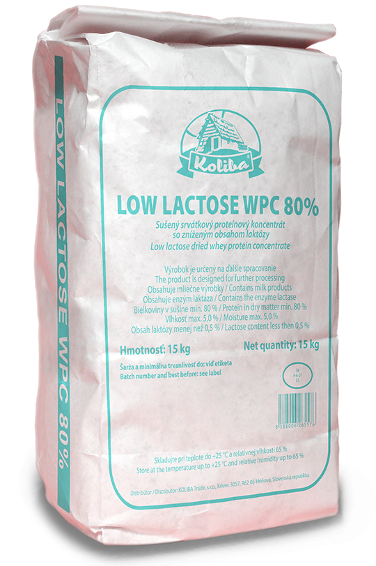 WPC 80% Low lactose dried whey protein concentrate