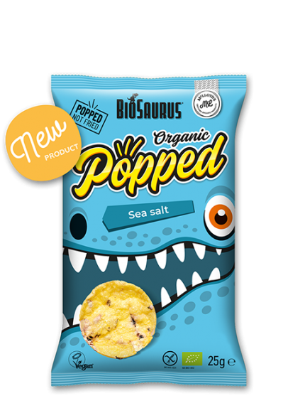 BIOSAURUS popped snack with sea salt